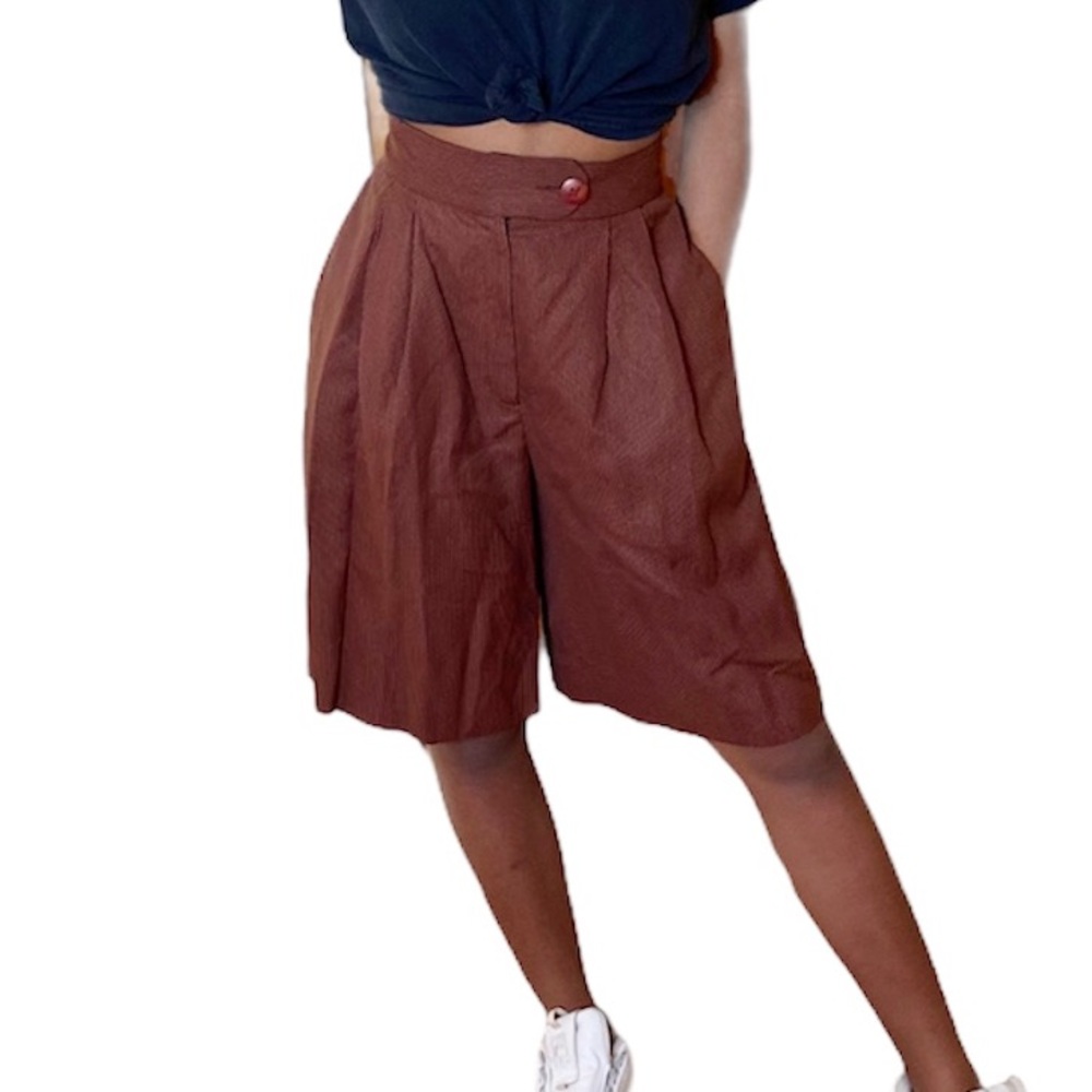 Tahari Shorts Vintage Plaid High Rise Dressy Career